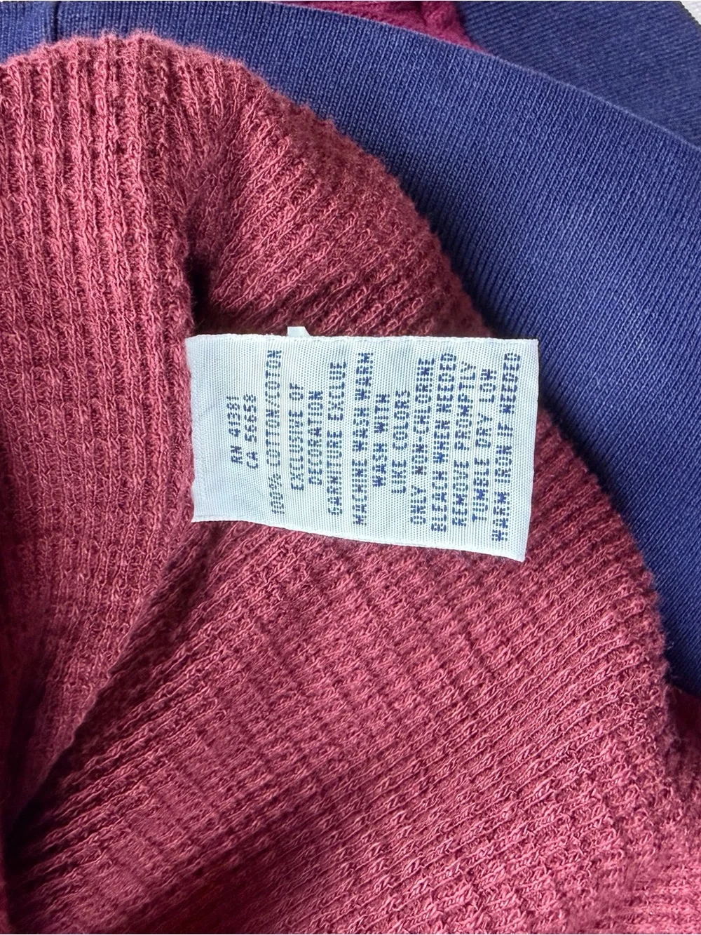 Polo Ralph Lauren Varsity Jacket Men’s XXL Burgundy Blue Snap Front Logo Bomber